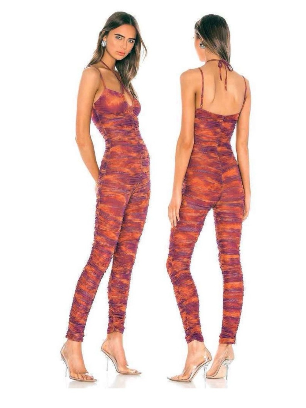 I.AM.GIA- Colette Jumpsuit in Rust Tie Dye Size S